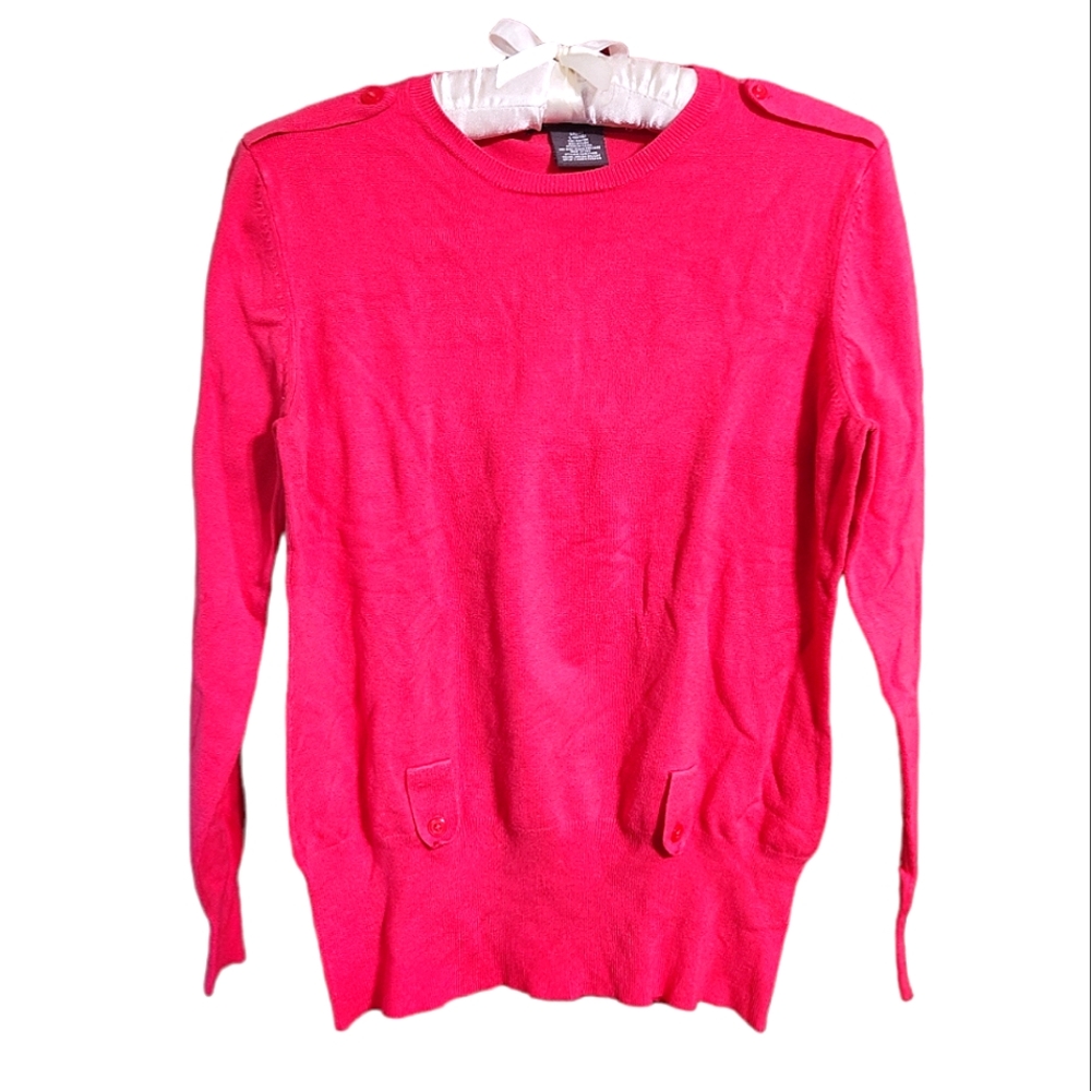 Flamingo Pink Crew Neck Sweater
